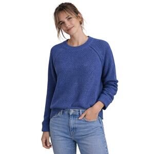 GAP Blue Textured Knit Sweater Crewneck Long Sleeve Size M